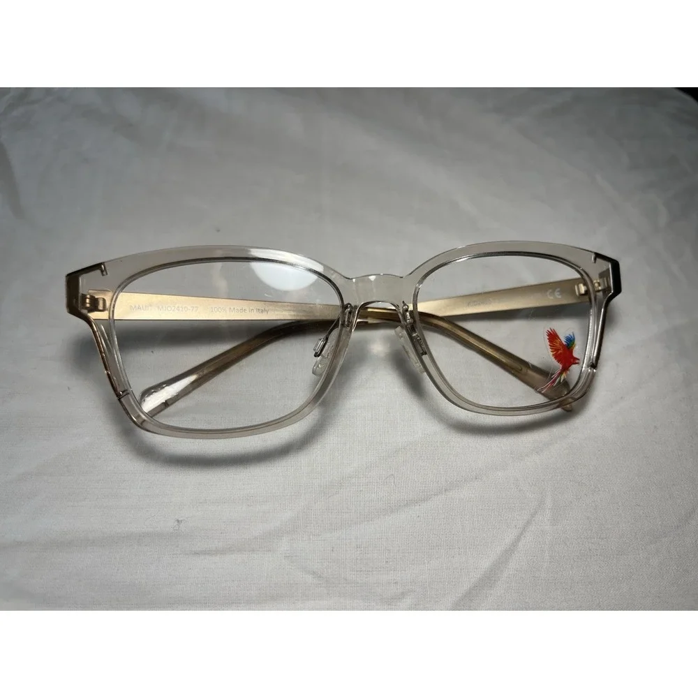 Maui Jim Eyeglasses Glasses MJO 2410-77 Crystal Light Taupe Rose Gold 50.5mm